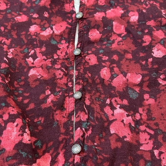 Free People Red Floral Wrap Romper - Picture 9 of 10